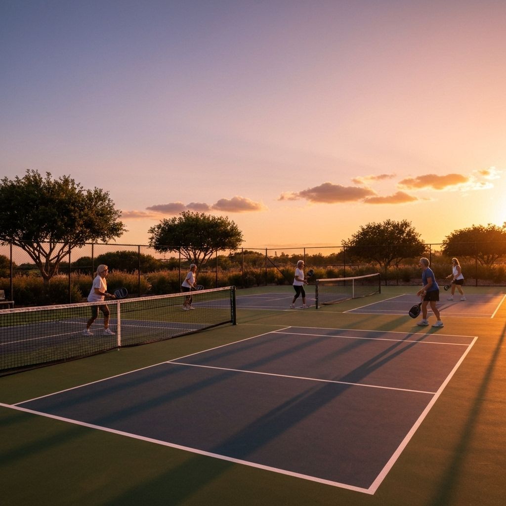 Pickleball court representing the foundation of Moment Pickleball